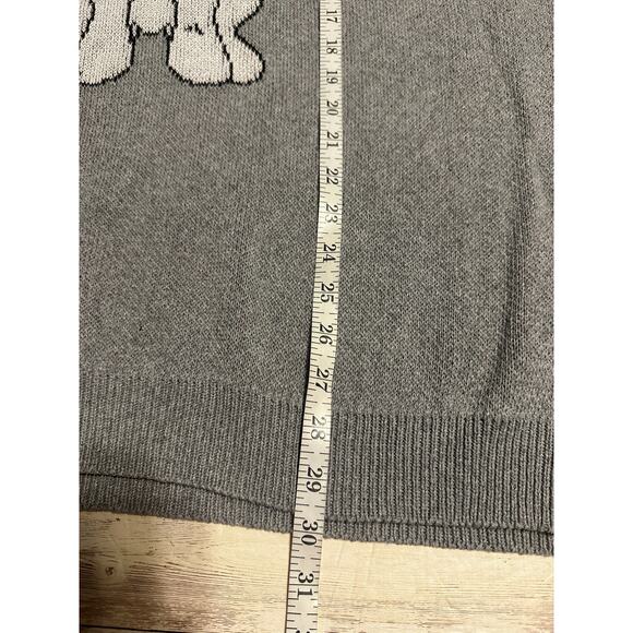 Sweater Hound Custom Dog Crewneck Knitted Sweater Size XXL Gray Whimsical - Picture 7 of 7